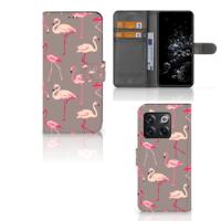OnePlus 10T | Telefoonhoesje | Met pasjeshouder | Flamingo