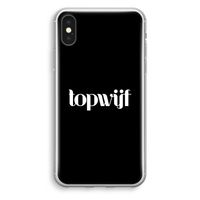 Topwijf Zwart: iPhone X Transparant Hoesje