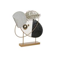 Decoratieve figuren DKD Home Decor 56 x 9 x 55 cm Abstract Zwart Gouden Wit Modern