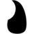 Martin Strings 13PGBO Self-adhesive Pickguard Black Oversized slagplaat voor westerngitaar