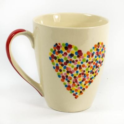 Mok van Keramiek Hartjes (10 cm)
