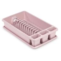 Plasticforte Afdruiprek met lekbak - oud roze - 45 x 26 cm - afwasrek