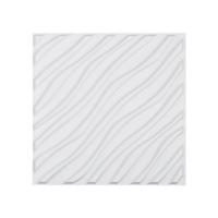 VEVOR 3D Wandpanelen Set van 12 Wandbekleding 50x50cm PVC 2,97m² Wave Mat Wit