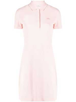 Lacoste robe-polo à patch logo - Rose