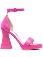 AGL sandales Janis 110 mm en cuir - Rose - thumbnail