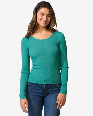 HEMA Damestop Loua crinkle blauw (blauw)