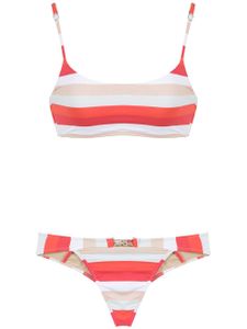 Amir Slama striped bikini set - Rouge