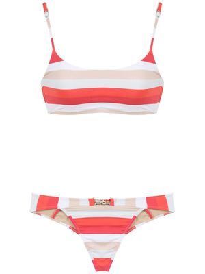 Amir Slama striped bikini set - Rouge