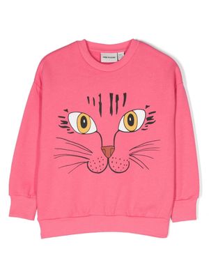 Mini Rodini sweat en coton biologique à imprimé graphique - Rose