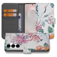 Samsung Galaxy S25 FE | Bookcase | Hoesje Met Pasjes Bird Flowers Print