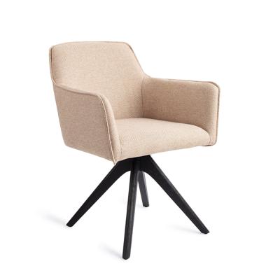 Jesper Home Eetkamerstoel 'Hofu' Revolve Oak Black, kleur Wild Walnut