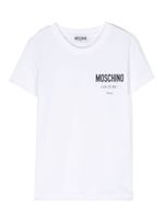 Moschino Kids t-shirt en coton à logo imprimé - Blanc