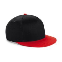 Zwart met rode kinder snapback cap   -