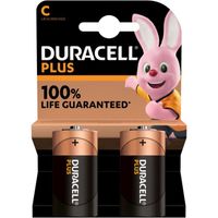 Duracell Batterij Plus 100% extra life MN1400 LR14 C BP2 - thumbnail