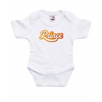 Prince koningsdag romper wit voor babys - thumbnail