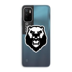 Angry Bear (white): Xiaomi Poco M3 Pro 5G Transparant Hoesje