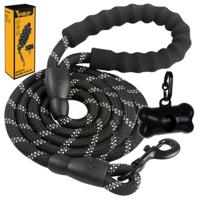 Purlov Honden trainingslijn - reflecterend - 5 meter - hondenlijn - incl. poepzakhouder
