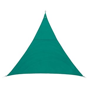 Polyester schaduwdoek/zonnescherm Curacao driehoek mint groen 2 x 2 x 2 meter