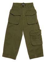 DSQUARED2 KIDS pantalon en coton à patch logo - Vert - thumbnail