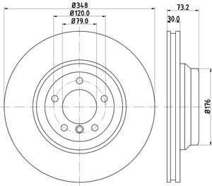 Remschijf Gecoat 54553PRO 8DD355113531