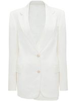 Victoria Beckham blazer asymétrique à boutonnière croisée - Blanc - thumbnail