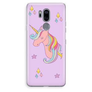 Roze eenhoorn: LG G7 Thinq Transparant Hoesje