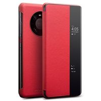 Qialino Smart View Huawei Mate 40 Pro Leren Flip Case - Rood