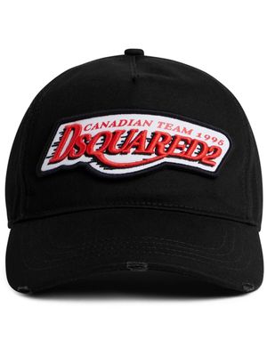 DSQUARED2 casquette à patch logo - Noir DSQUARED2 casquette à patch logo - Noir