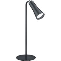 LED Bureaulamp - Trion Moxi - 2W - Warm Wit 3000K - Oplaadbaar - Rond - Mat Zwart - Aluminium LED Bureaulamp - Trion Moxi - 2W - Warm Wit 3000K - Oplaadbaar - Rond - Mat Zwart - Aluminium