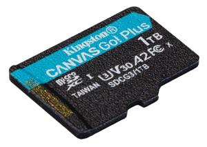 Kingston Technology 1TB microSDXC Canvas Go Plus 170R A2 U3 V30 kaart + ADP