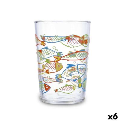 Waterglas Luminarc Peces Multicolour Glas Vissen 500 ml (6 Stuks)