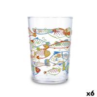 Waterglas Luminarc Peces Multicolour Glas Vissen 500 ml (6 Stuks)