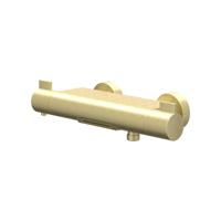 Badthermostaatkraan IVY Pact Opbouw Omstel Met Cascade Uitloop Met Omstel Cooltouch Geborsteld Mat Goud PVD IVY
