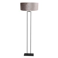 Steinhauer Vloerlamp 160cmStang zwart met zilvere kap - 3847ZW