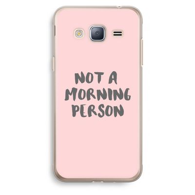 Morning person: Samsung Galaxy J3 (2016) Transparant Hoesje