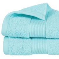 Atmosphera Badhanddoek - 4x - aqua lichtblauw - 50 x 90 cm - katoen - 450 grams - luxe handdoek