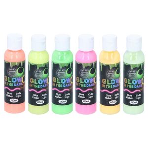 Glow In The Dark Lijm Gekleurd 120 ml Assorti