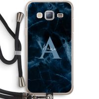 Midnight Marble: Samsung Galaxy J3 (2016) Transparant Hoesje met koord