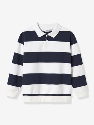 Polo jongen NKMLEOPOLD NAME IT wit