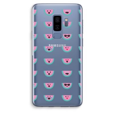 Smiley watermeloenprint: Samsung Galaxy S9 Plus Transparant Hoesje