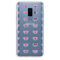 Smiley watermeloenprint: Samsung Galaxy S9 Plus Transparant Hoesje