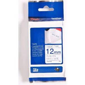 Brother Fabric Labelling Tape - 12mm, Blue/White