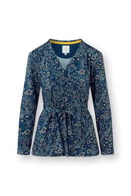 Pip Studio Teagan Vest Lange Mouw Daisy Dreams Blauw XL