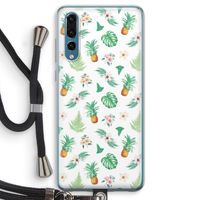 Ananas bladeren: Huawei P20 Pro Transparant Hoesje met koord