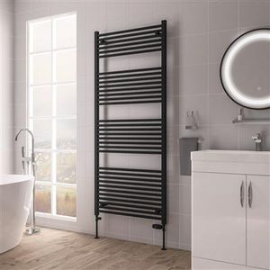 Eastbrook Biava multirail handdoekradiator 75x170cm 1302W zwart mat