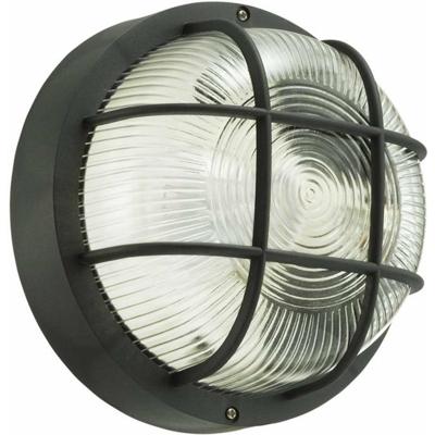 Buitenlamp - rond - bulleye lamp - zwart - E27 fitting - waterdicht - IP54 - 18 cm