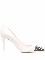 Valentino Garavani escarpins Rockstud Alcove 90 mm - Tons neutres