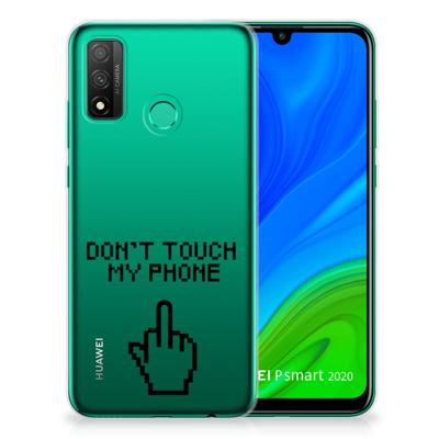 Huawei P Smart 2020 Silicone-hoesje Finger Don't Touch My Phone Huawei P Smart 2020 Silicone-hoesje Finger Don't Touch My Phone