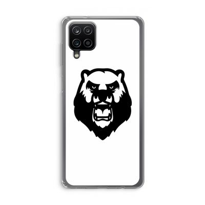 Angry Bear (white): Samsung Galaxy A12 Transparant Hoesje