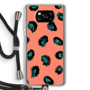 Pink Cheetah: Xiaomi Poco X3 Pro Transparant Hoesje met koord